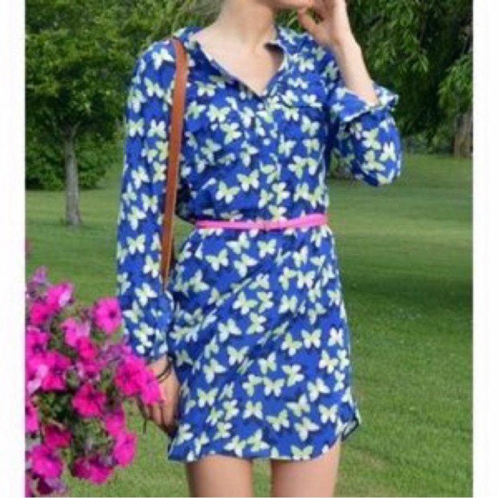 Gap Henley Printed Butterfly Dress